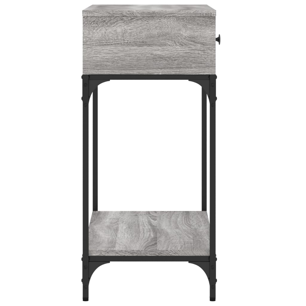 Sonoma Grey Console Table - Engineered Wood, 75x34.5x75 cm