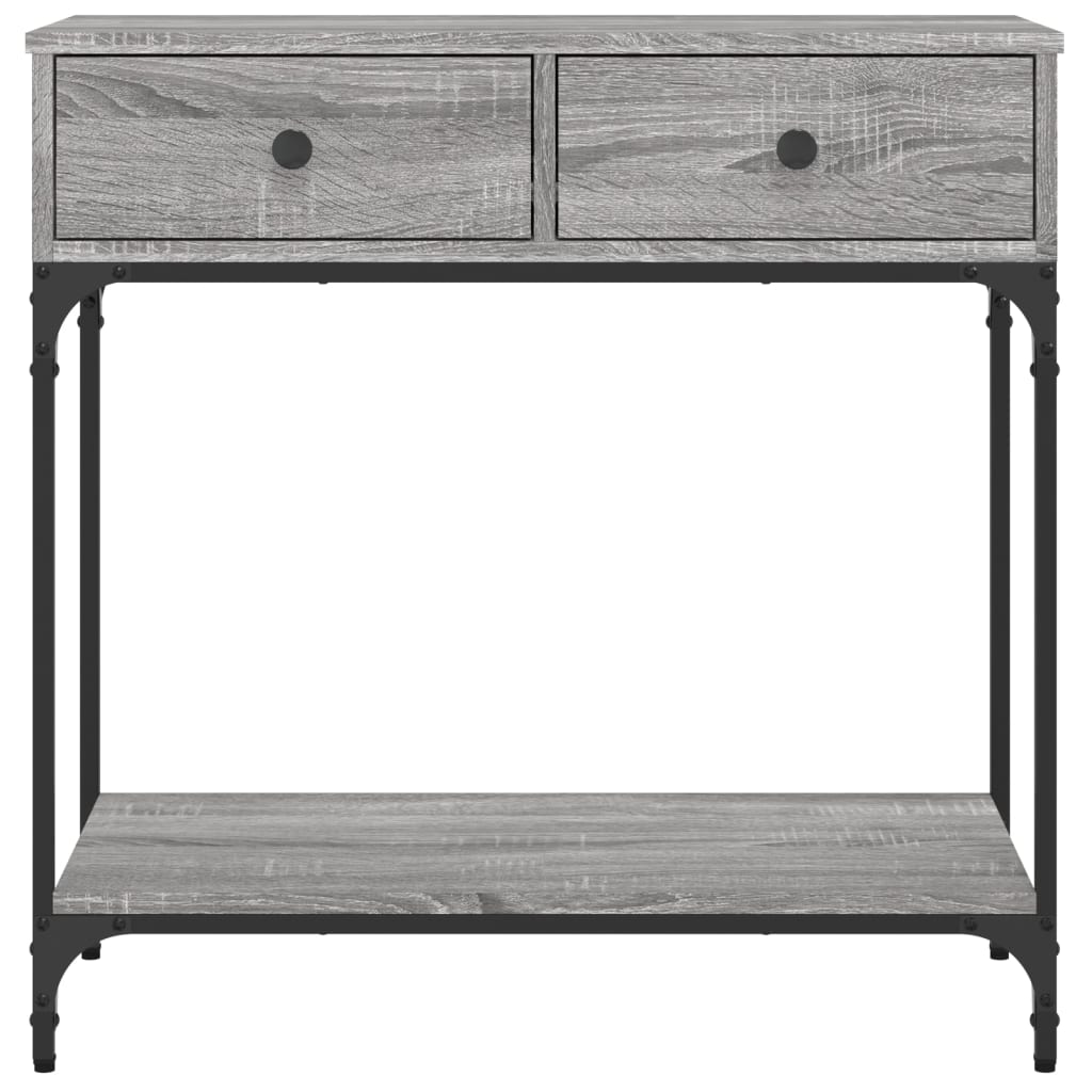 Sonoma Grey Console Table - Engineered Wood, 75x34.5x75 cm