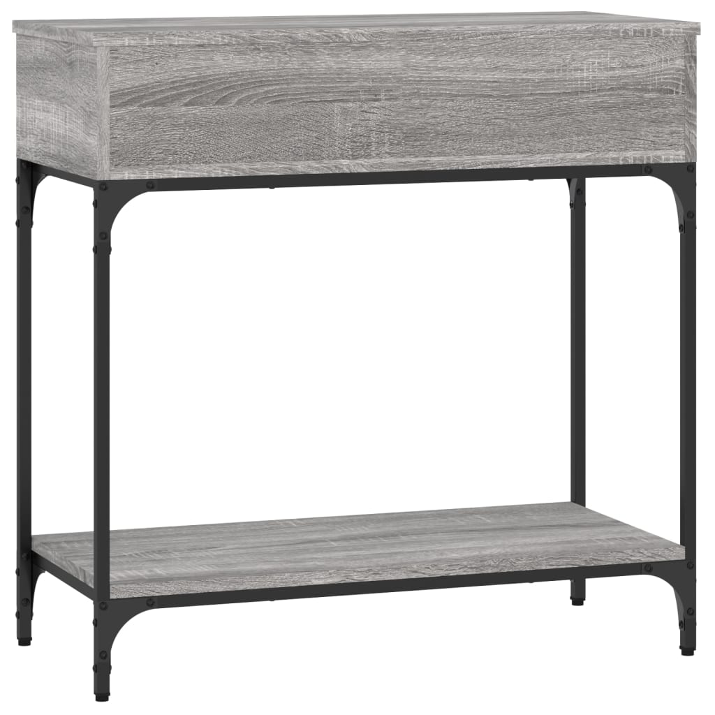 Sonoma Grey Console Table - Engineered Wood, 75x34.5x75 cm