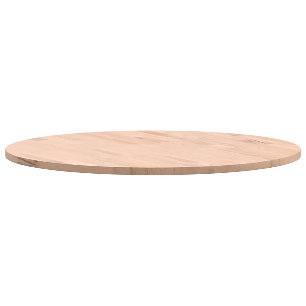 Round Solid Beech Wood Table Top Ø60x1.5 cm - Natural Finish