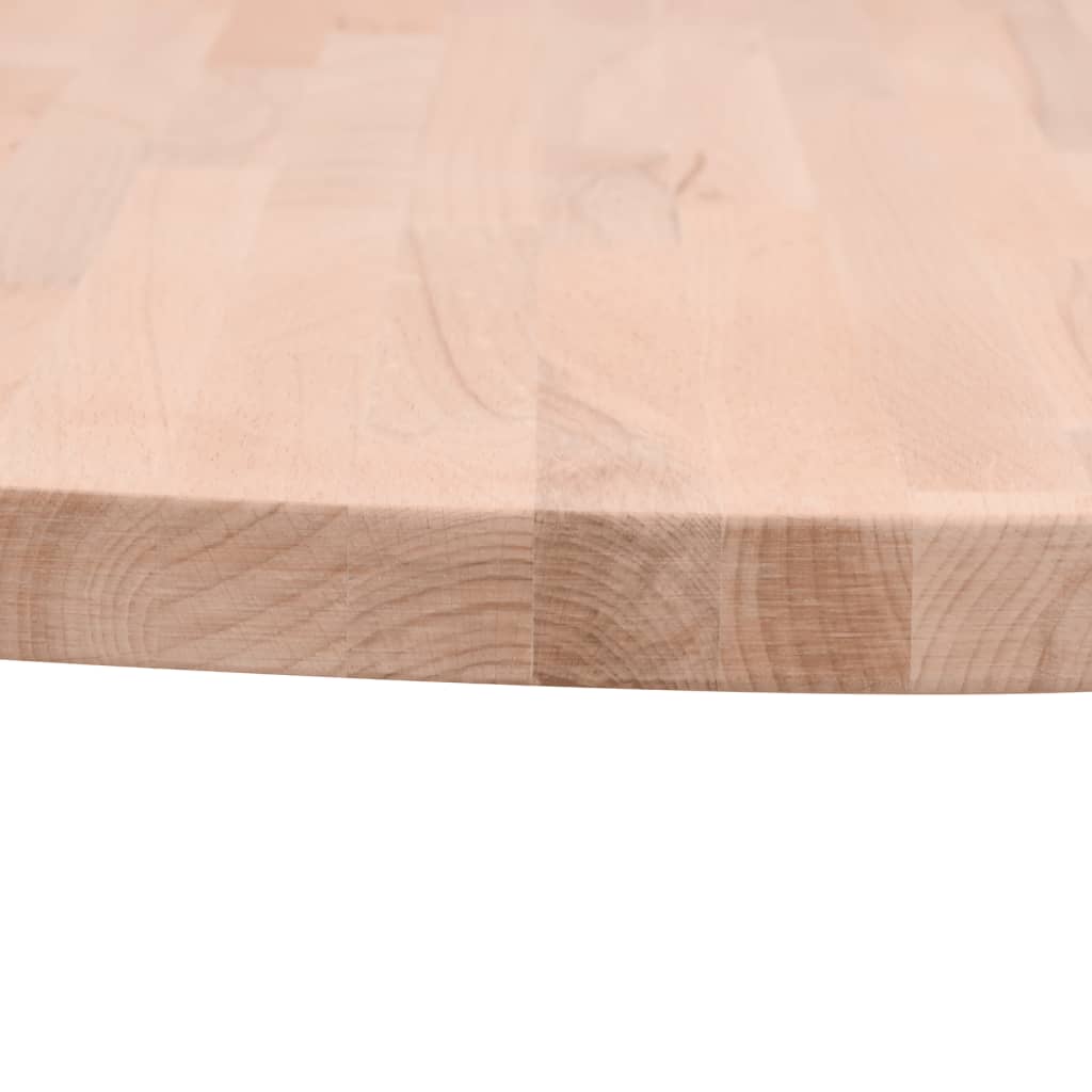 Table Top Ø80x1.5 cm Round Solid Wood Beech