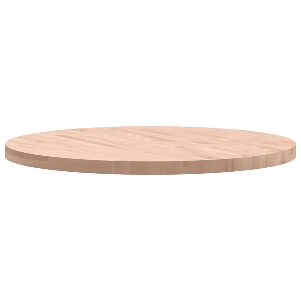 Table Top Ø90x4 cm Round Solid Wood Beech