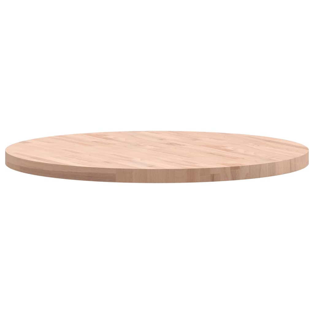 Table Top Ø90x4 cm Round Solid Wood Beech
