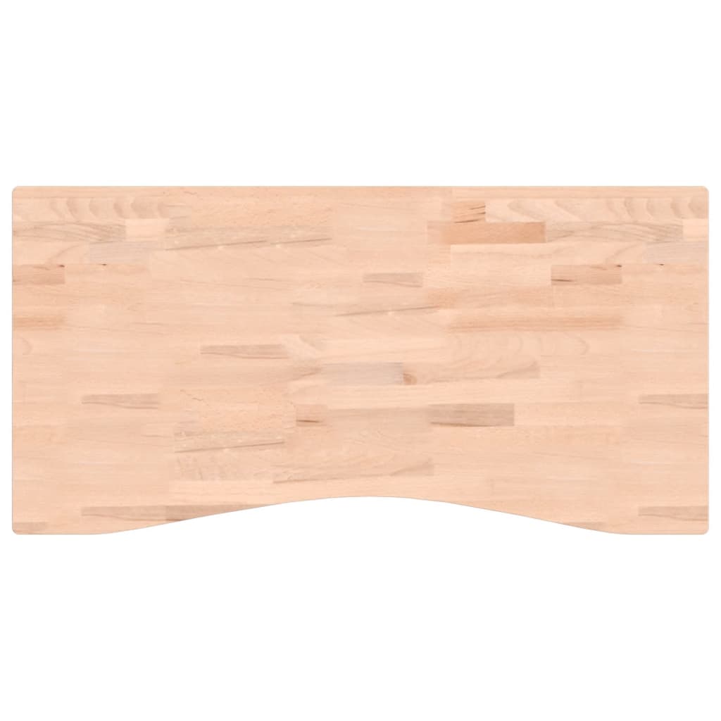 Desk Top 100x(45-50)x2.5 cm Solid Wood Beech
