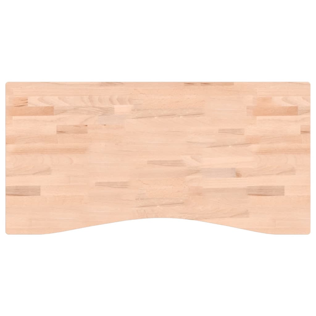 Desk Top 100x(45-50)x4 cm Solid Wood Beech