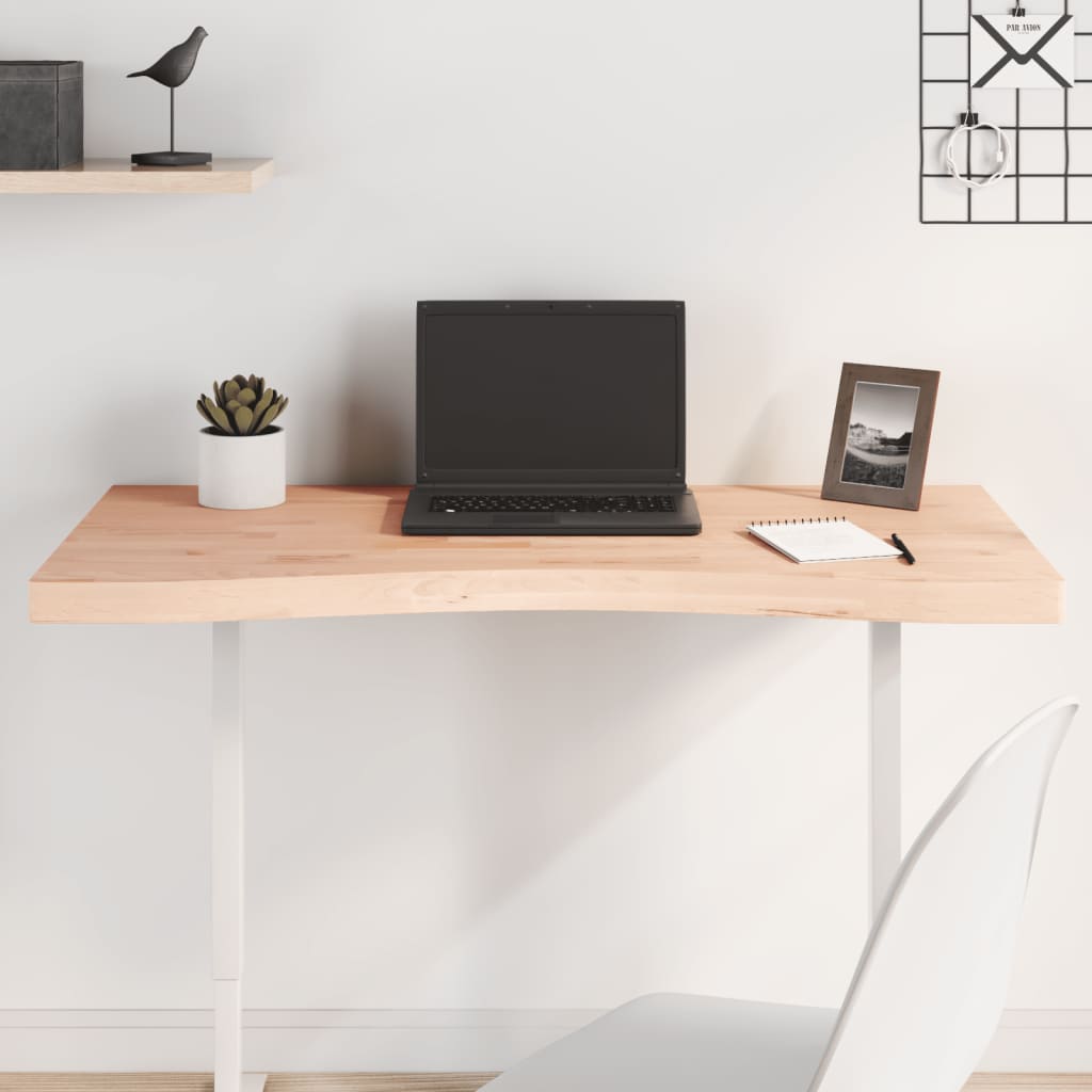 Desk Top 100x(45-50)x4 cm Solid Wood Beech