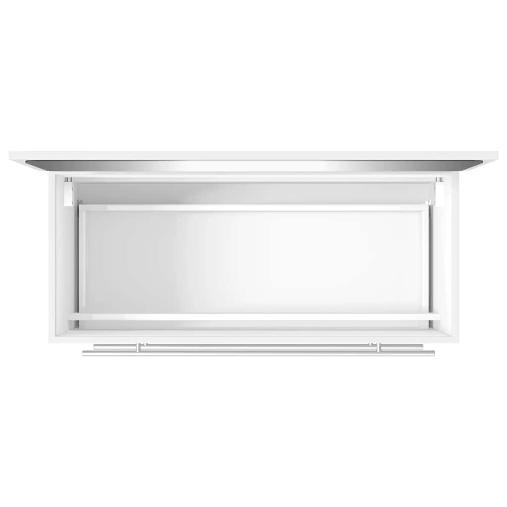 White Engineered Wood Bathroom Cabinet with Mirror - Elegant Design