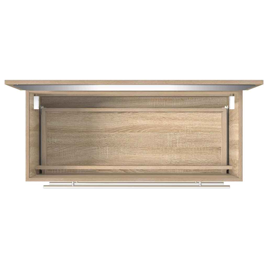Sonoma Oak Bathroom Cabinet with Mirror - Engineered Wood