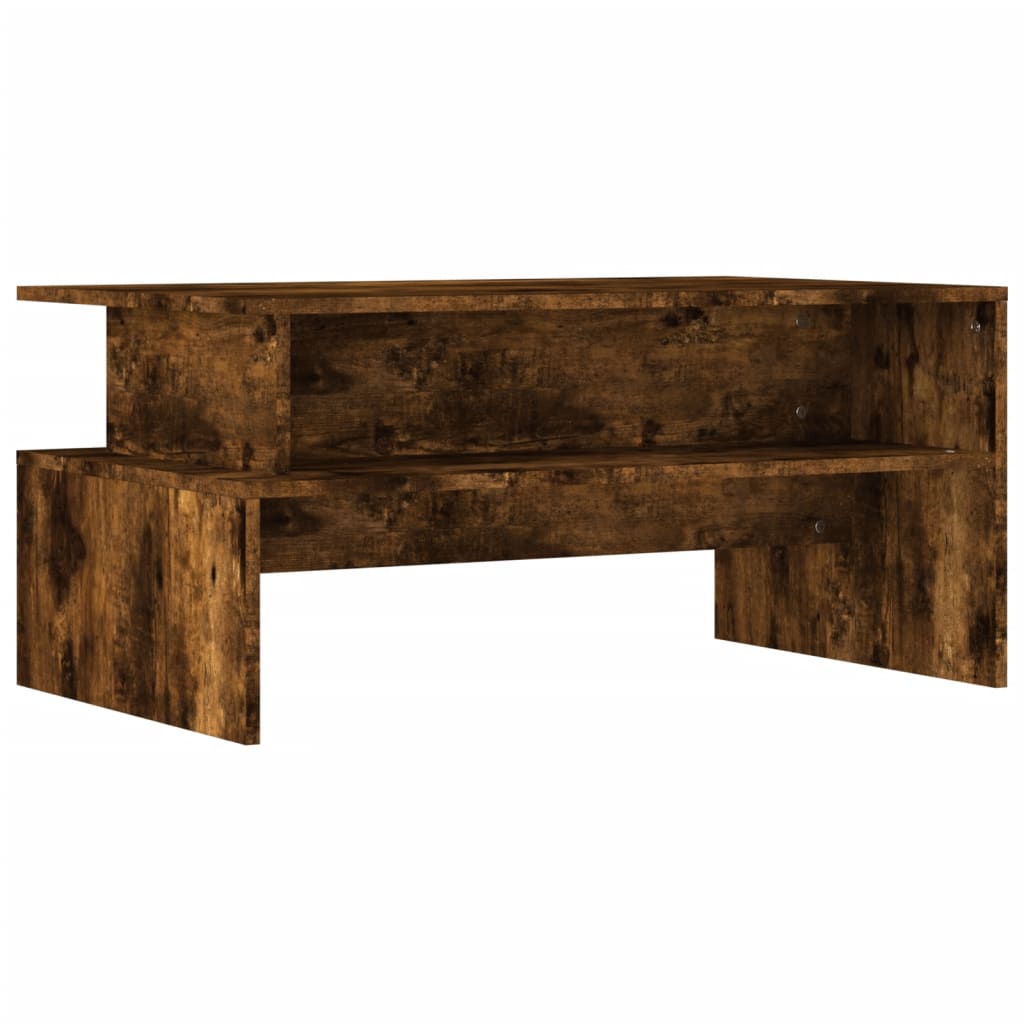 Coffee Table Smoked Oak 90x55x42.5 cm Engineered Wood