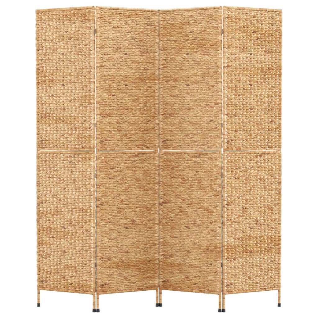 Water Hyacinth 4-Panel Room Divider 163x180 cm - Natural Elegance