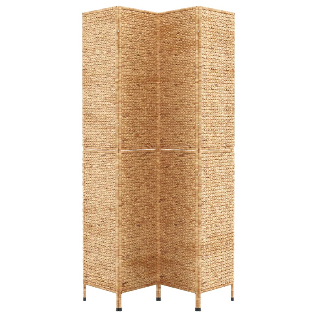 Water Hyacinth 4-Panel Room Divider 163x180 cm - Natural Elegance