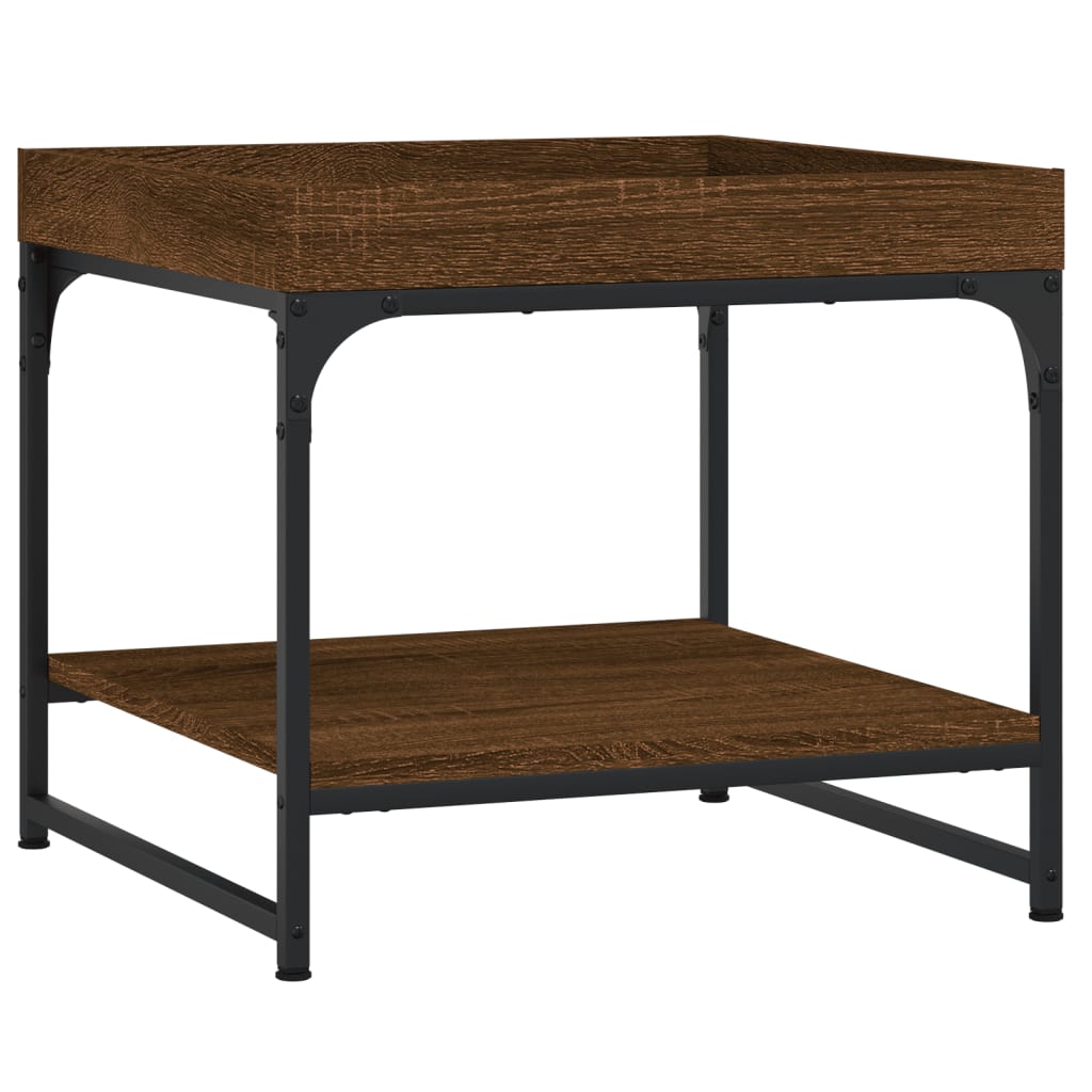 Coffee Table Brown Oak 49.5x49.5x45 cm Engineered Wood