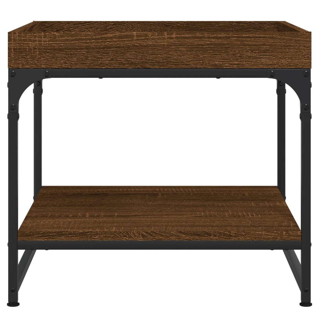 Coffee Table Brown Oak 49.5x49.5x45 cm Engineered Wood