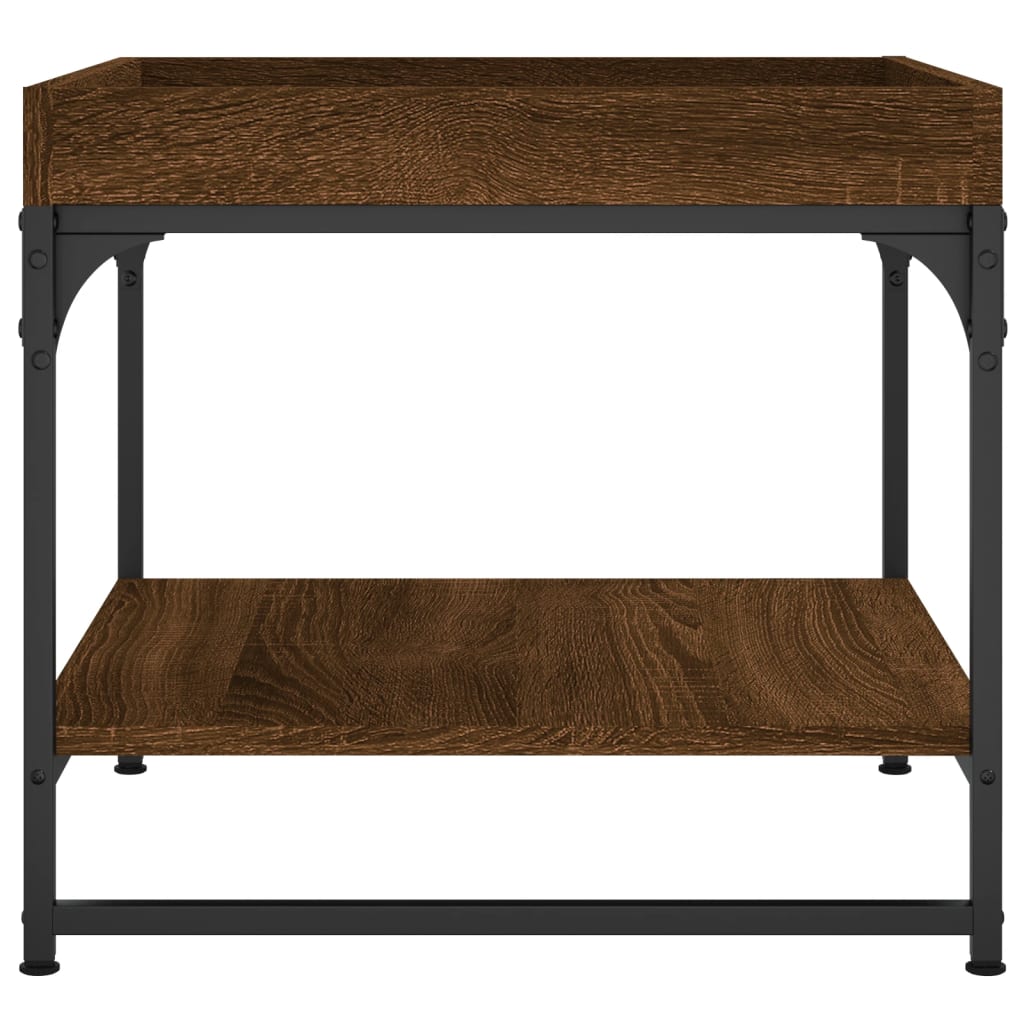 Coffee Table Brown Oak 49.5x49.5x45 cm Engineered Wood