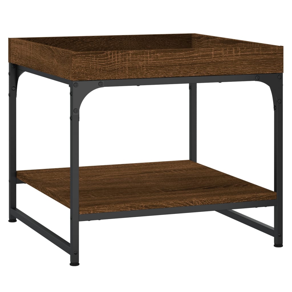 Coffee Table Brown Oak 49.5x49.5x45 cm Engineered Wood
