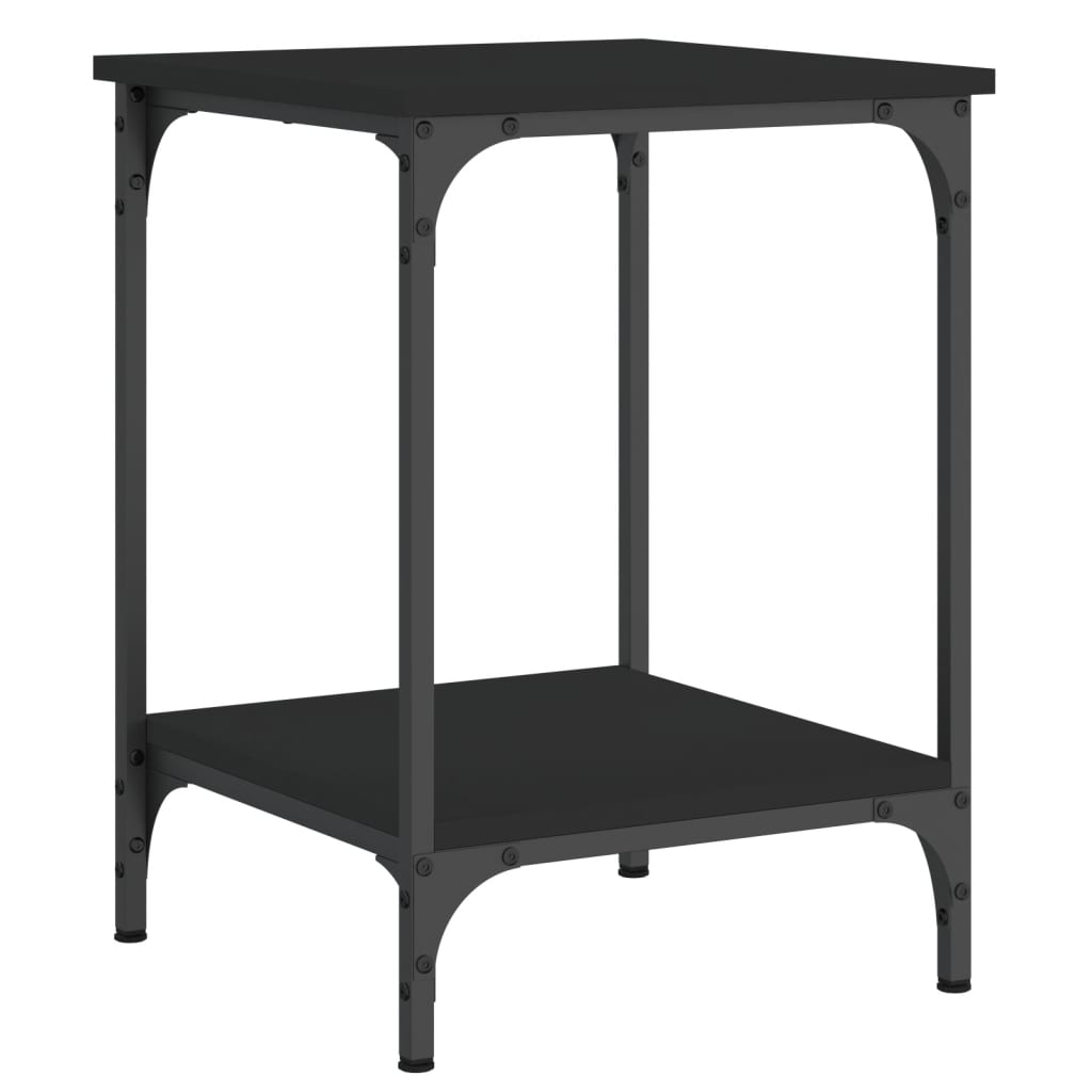 Coffee Table Black 40x40x55 cm Engineered Wood