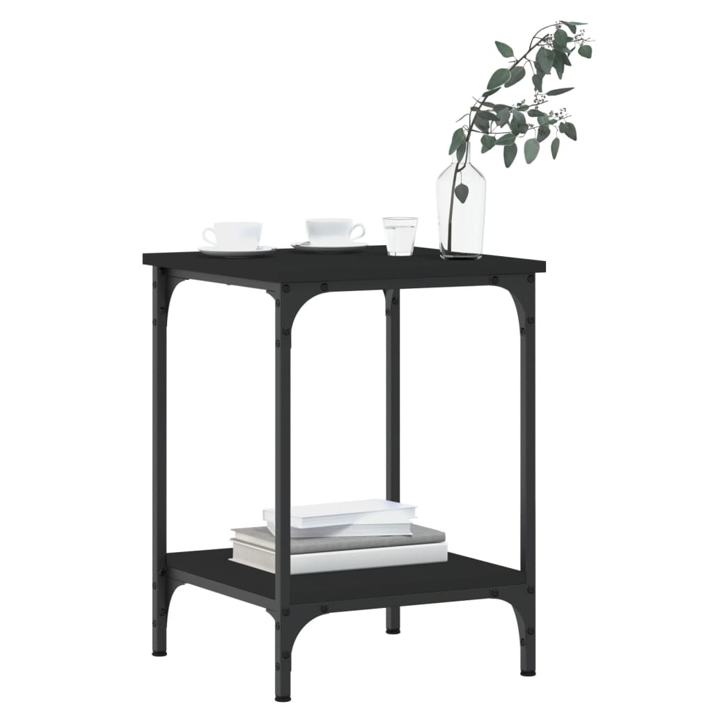 Coffee Table Black 40x40x55 cm Engineered Wood