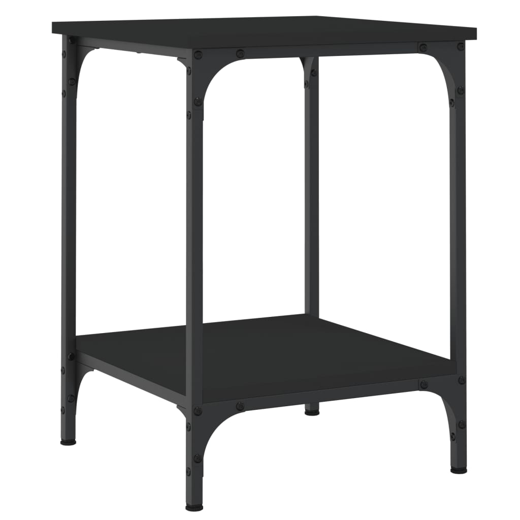 Coffee Table Black 40x40x55 cm Engineered Wood