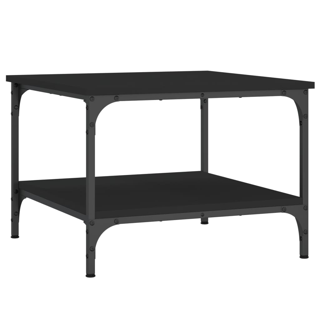 Coffee Table Black 55x55x40 cm Engineered Wood