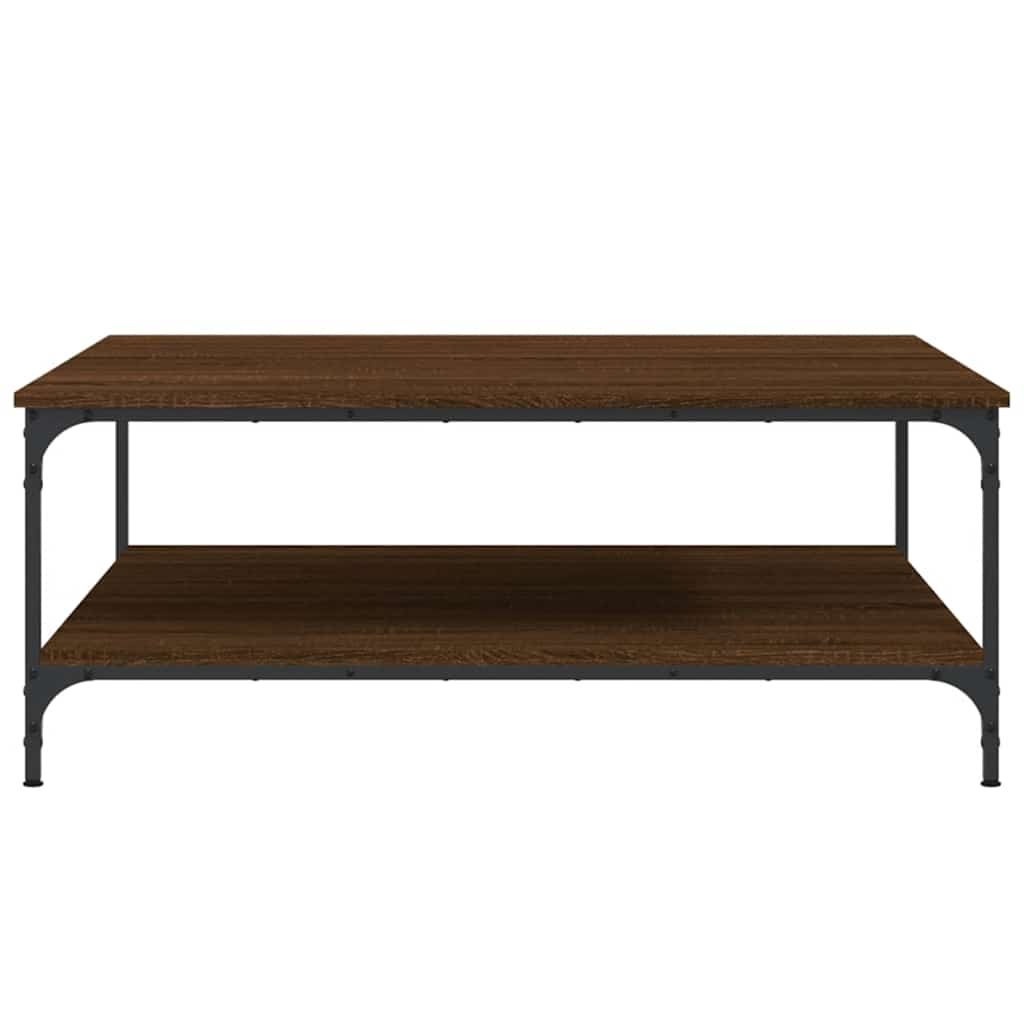 Coffee Table Brown Oak 100x100x40 cm Engineered Wood