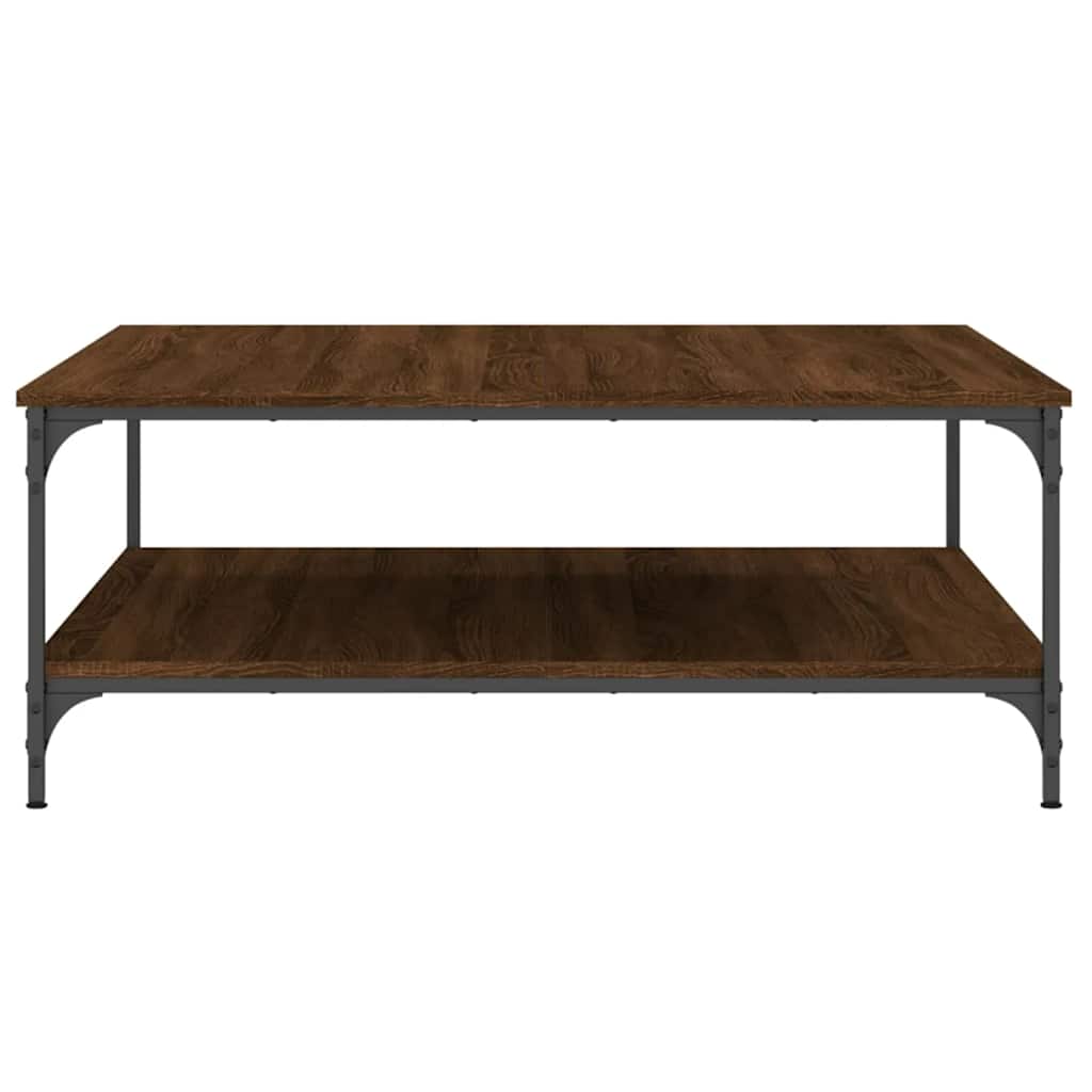 Coffee Table Brown Oak 100x100x40 cm Engineered Wood