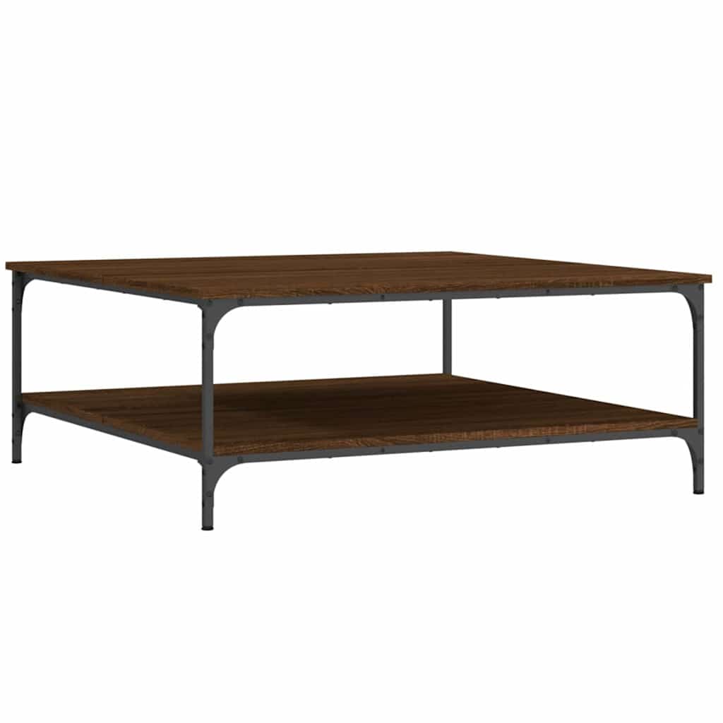 Coffee Table Brown Oak 100x100x40 cm Engineered Wood