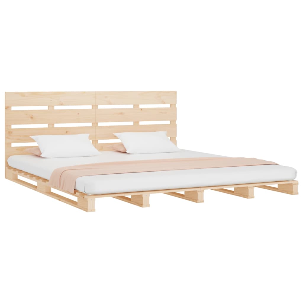 Bed Frame without Mattress 140x190 cm Solid Wood Pine