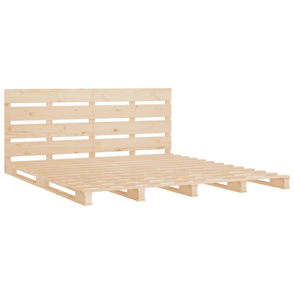 Bed Frame without Mattress 140x190 cm Solid Wood Pine