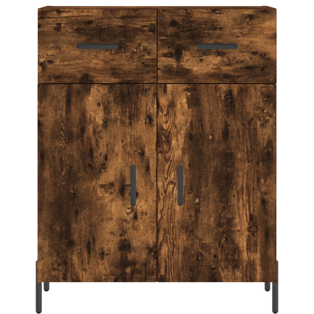 Sideboard Smoked Oak 69.5x34x90 cm Engineered Wood