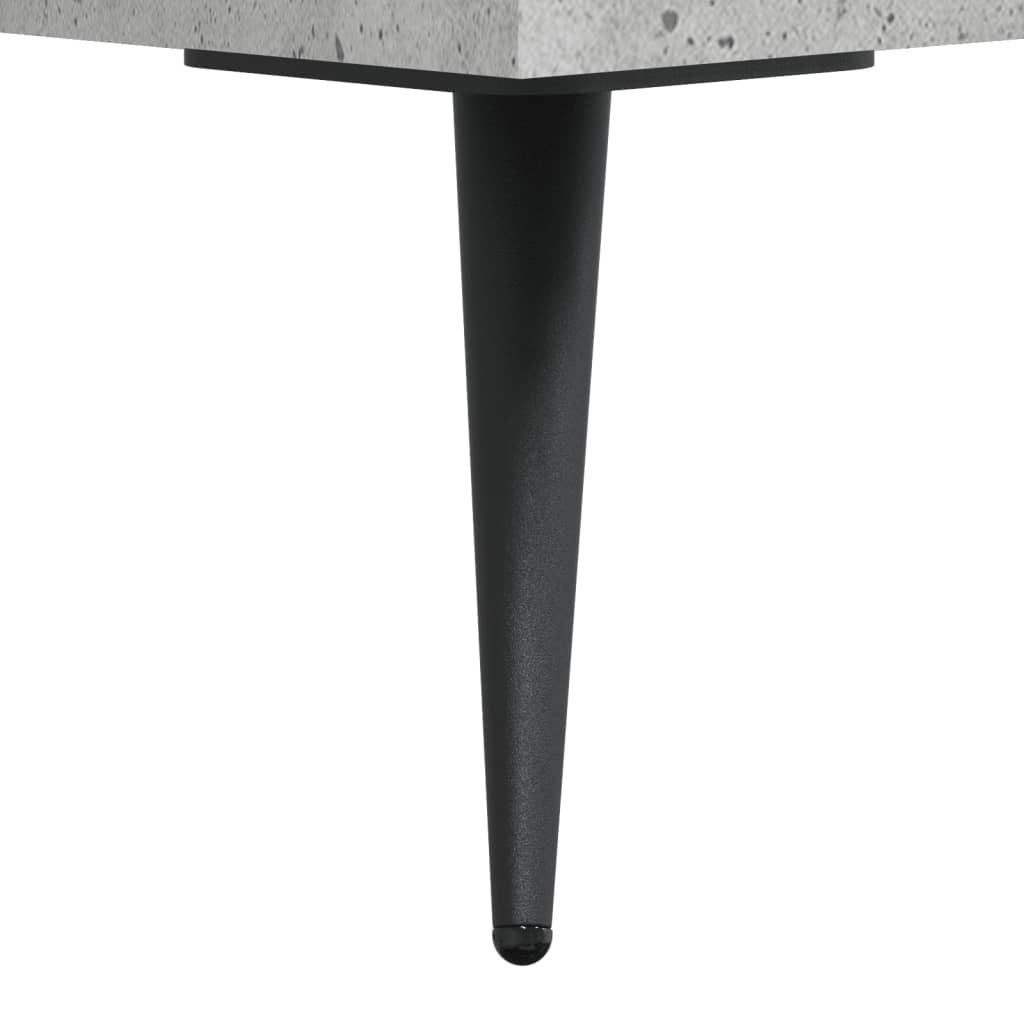 Sleek Concrete Grey Desk 140x50x75 cm - Engineered Wood