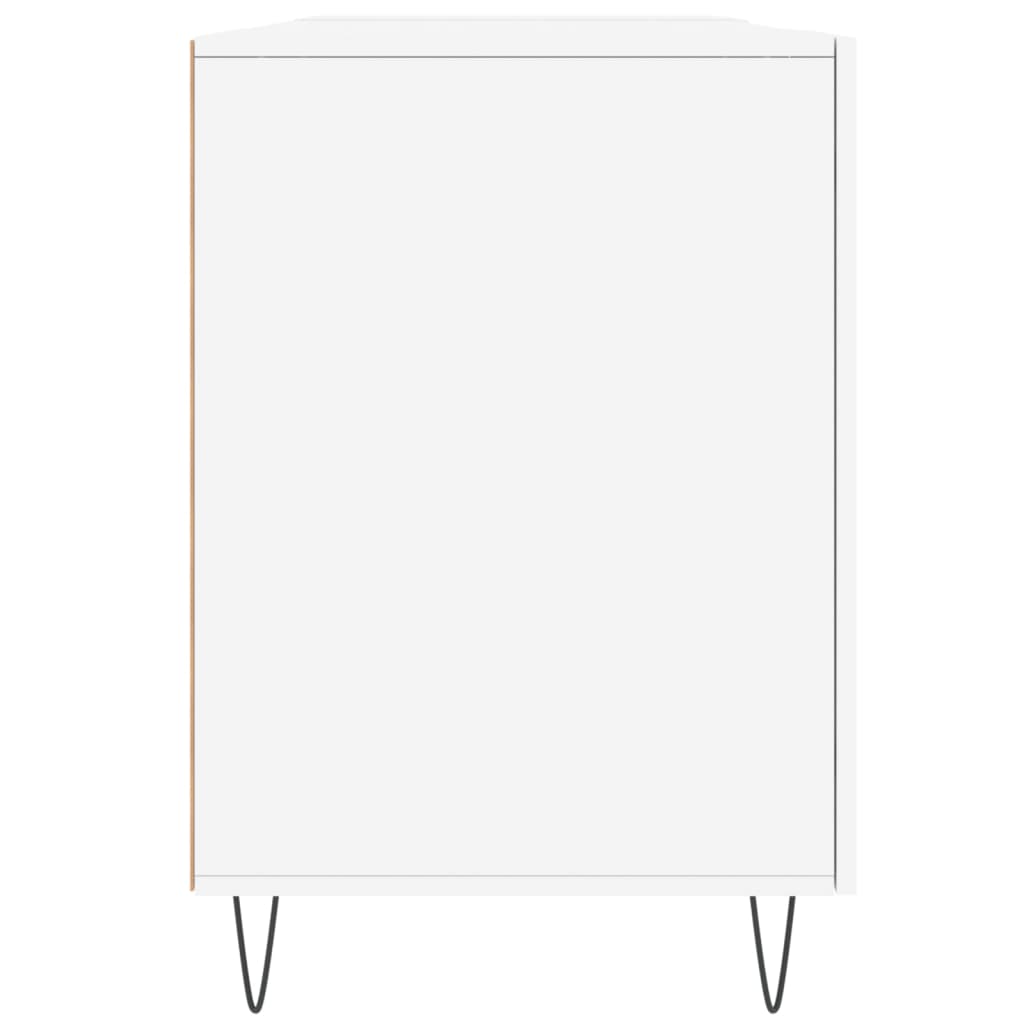 Desk White 140x50x75 cm Engineered Wood