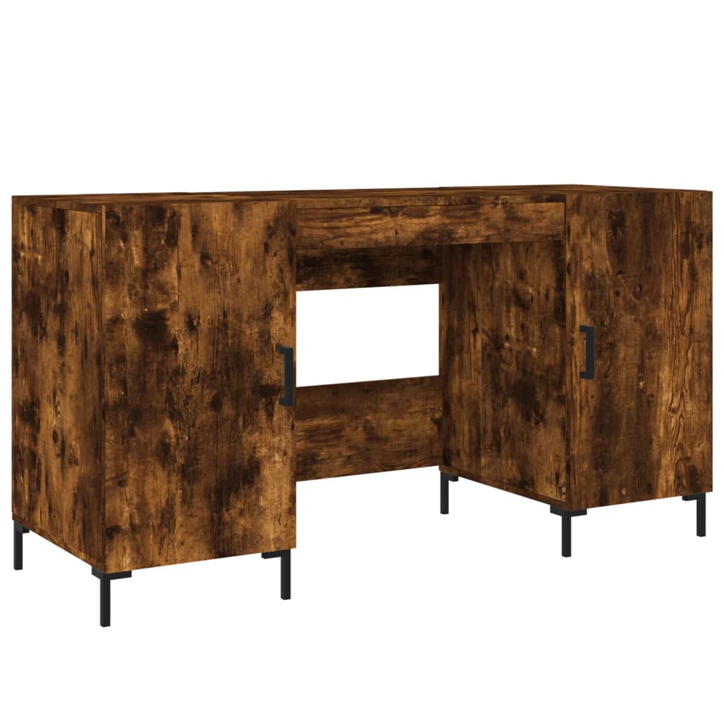 Smoked Oak Desk 140x50x75 cm - Engineered Wood