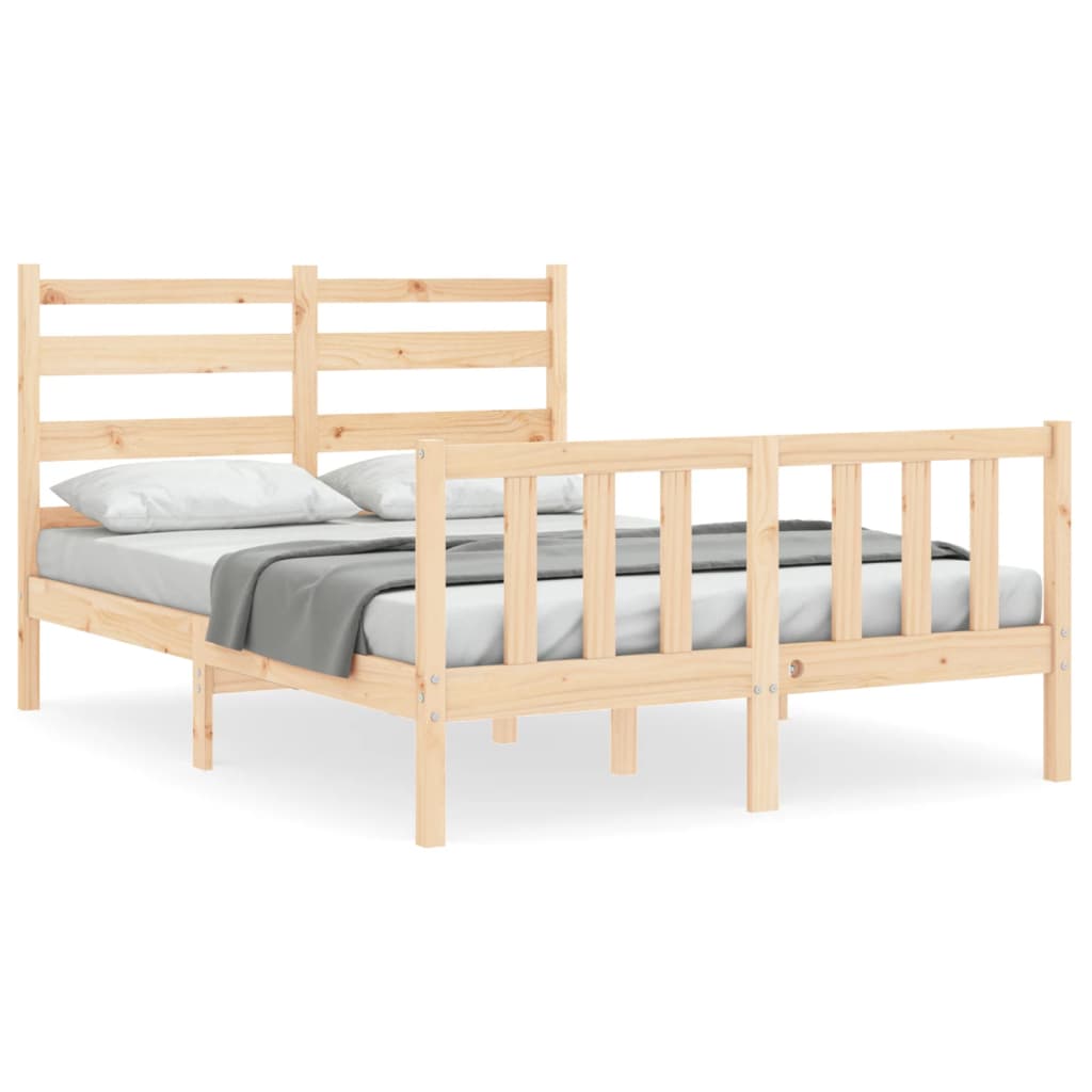 Bed Frame without Mattress 140x200 cm Solid Wood Pine