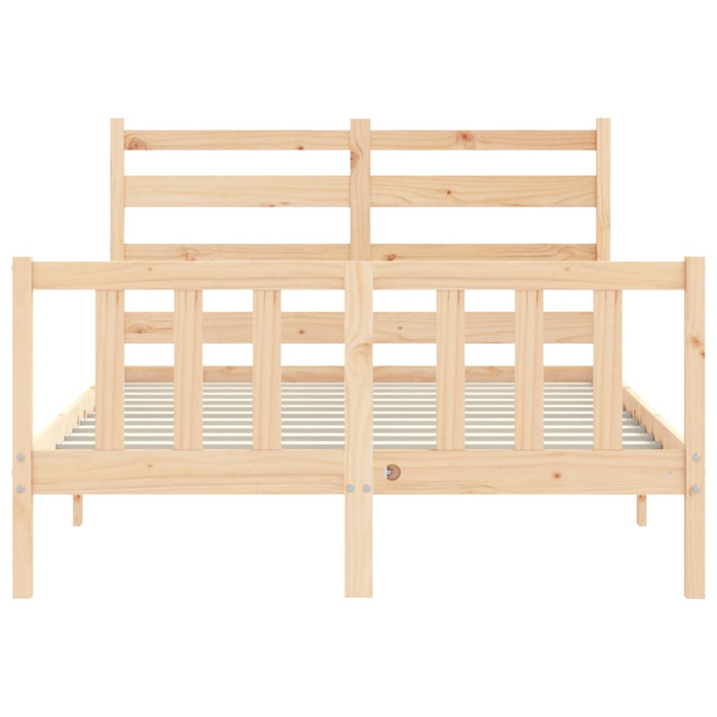 Bed Frame without Mattress 140x200 cm Solid Wood Pine
