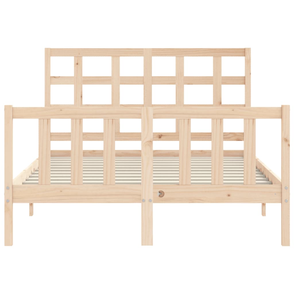 Bed Frame without Mattress 140x200 cm Solid Wood Pine
