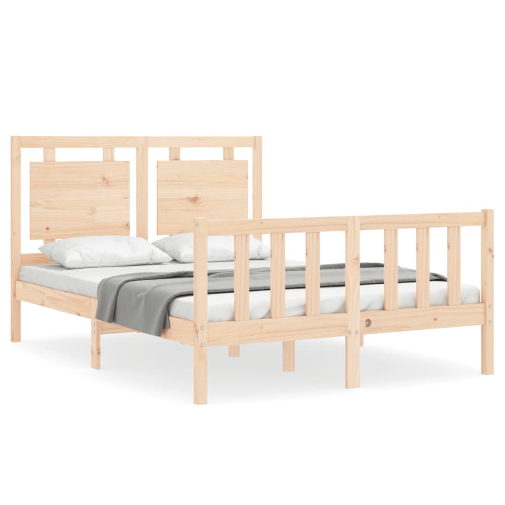 Bed Frame without Mattress 140x200 cm Solid Wood Pine