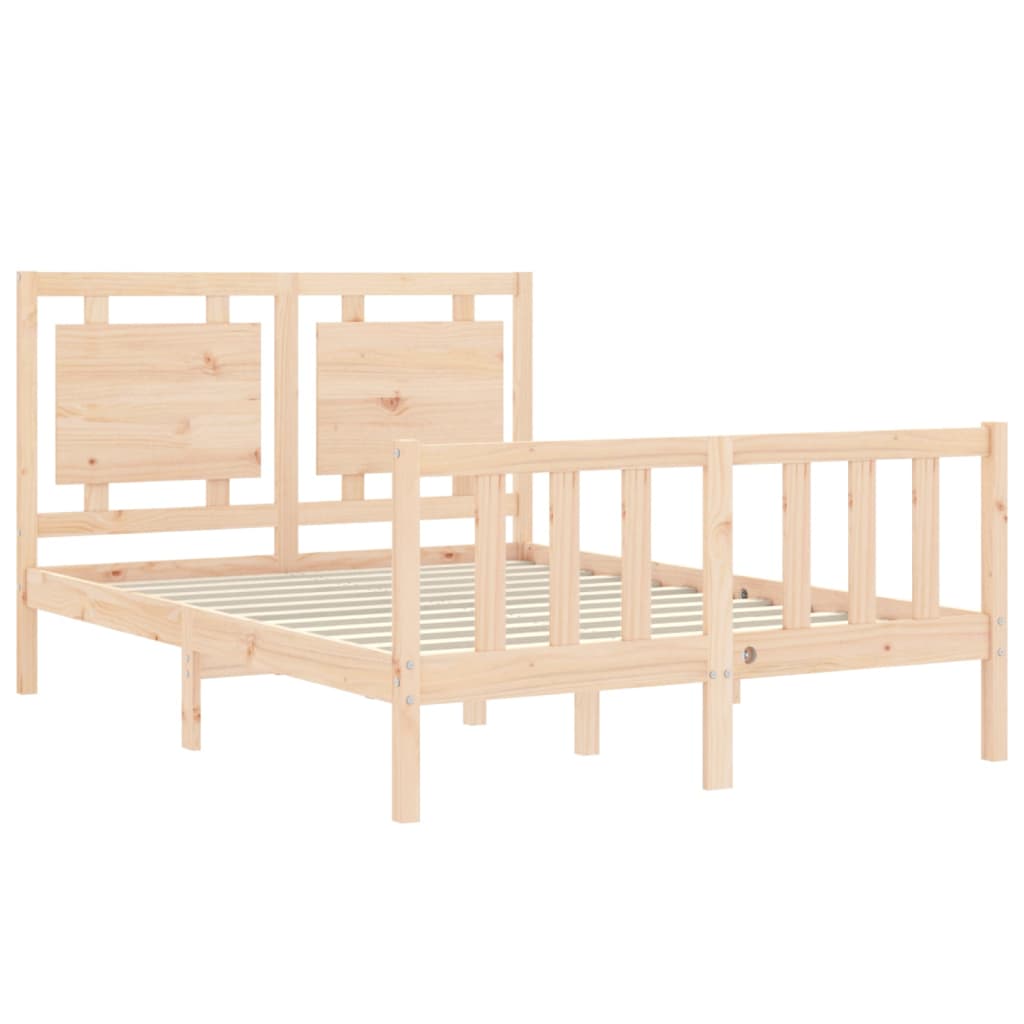 Bed Frame without Mattress 140x200 cm Solid Wood Pine