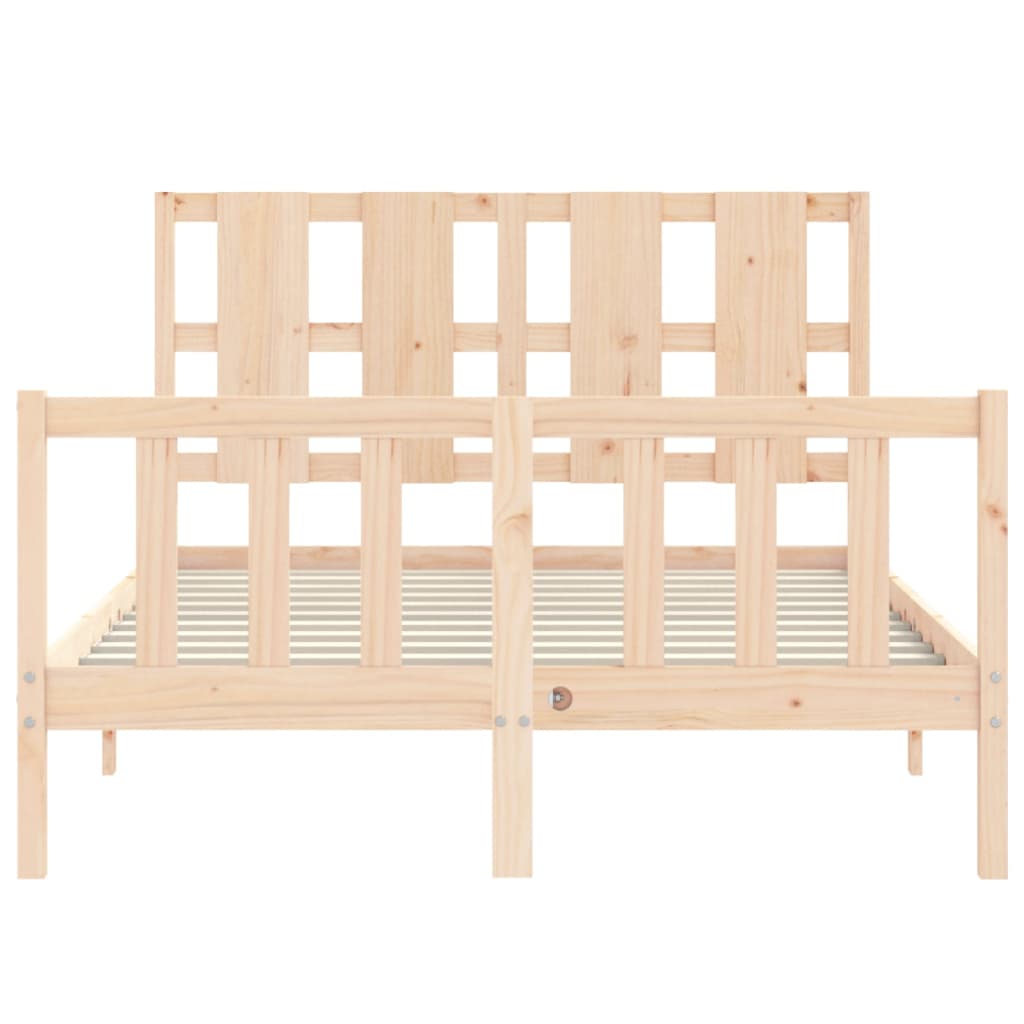 Bed Frame without Mattress 140x200 cm Solid Wood Pine