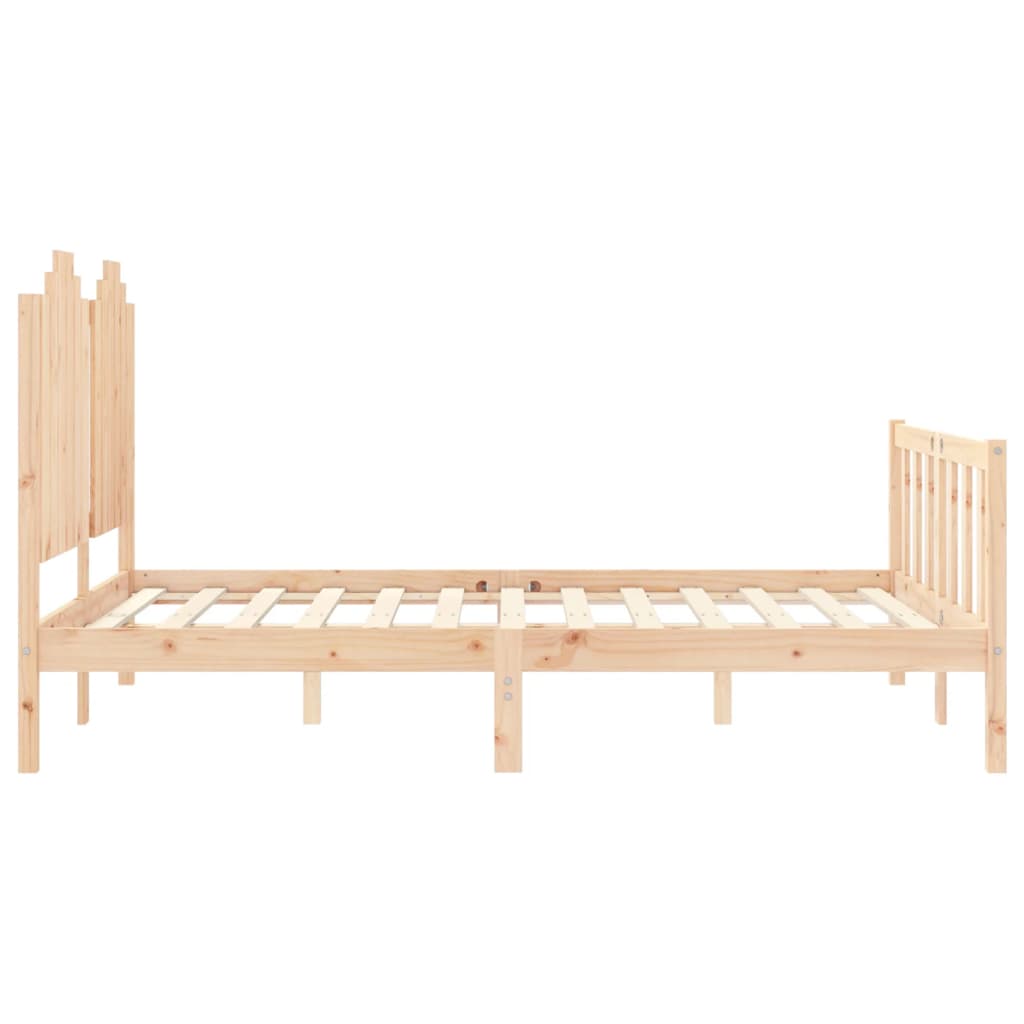Bed Frame without Mattress 140x200 cm Solid Wood Pine