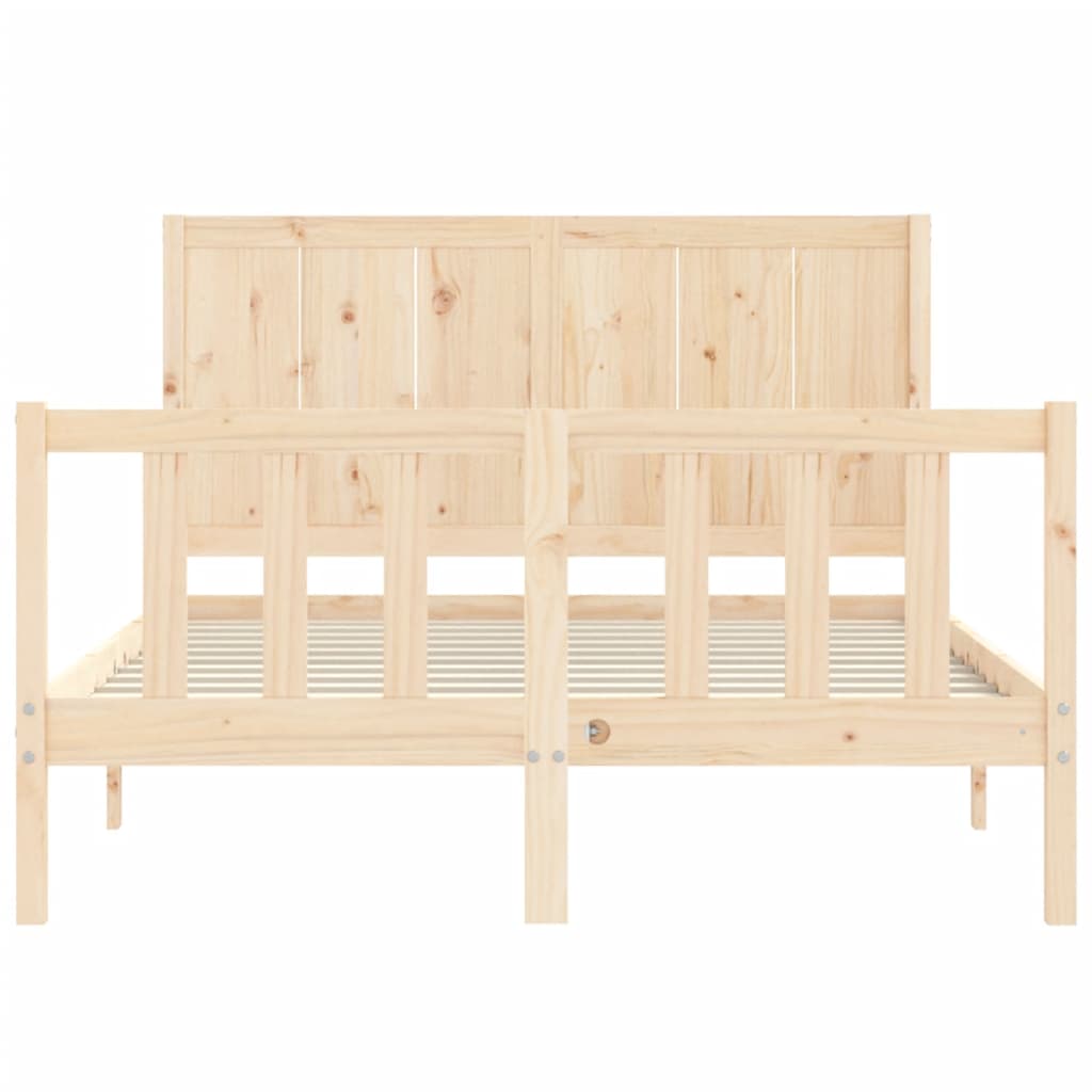 Bed Frame without Mattress 140x200 cm Solid Wood Pine