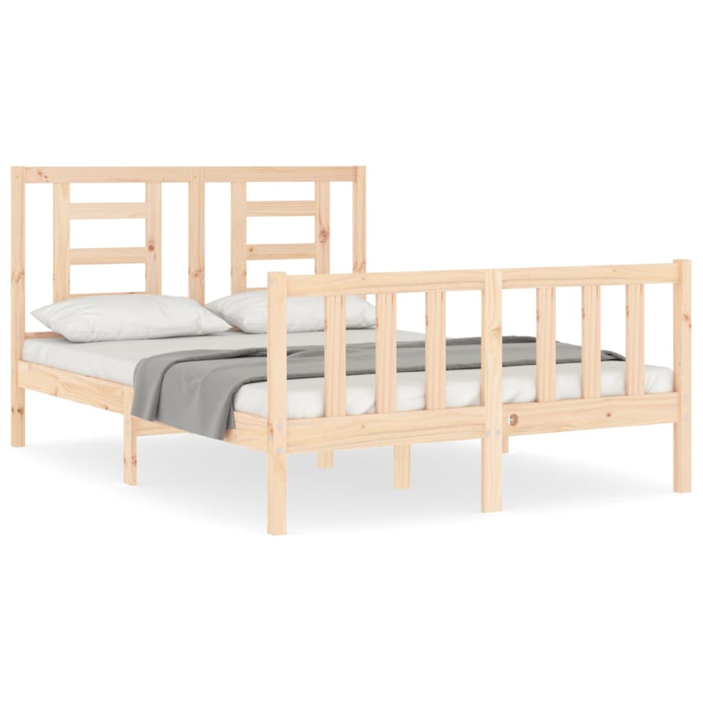 Bed Frame without Mattress 140x200 cm Solid Wood Pine