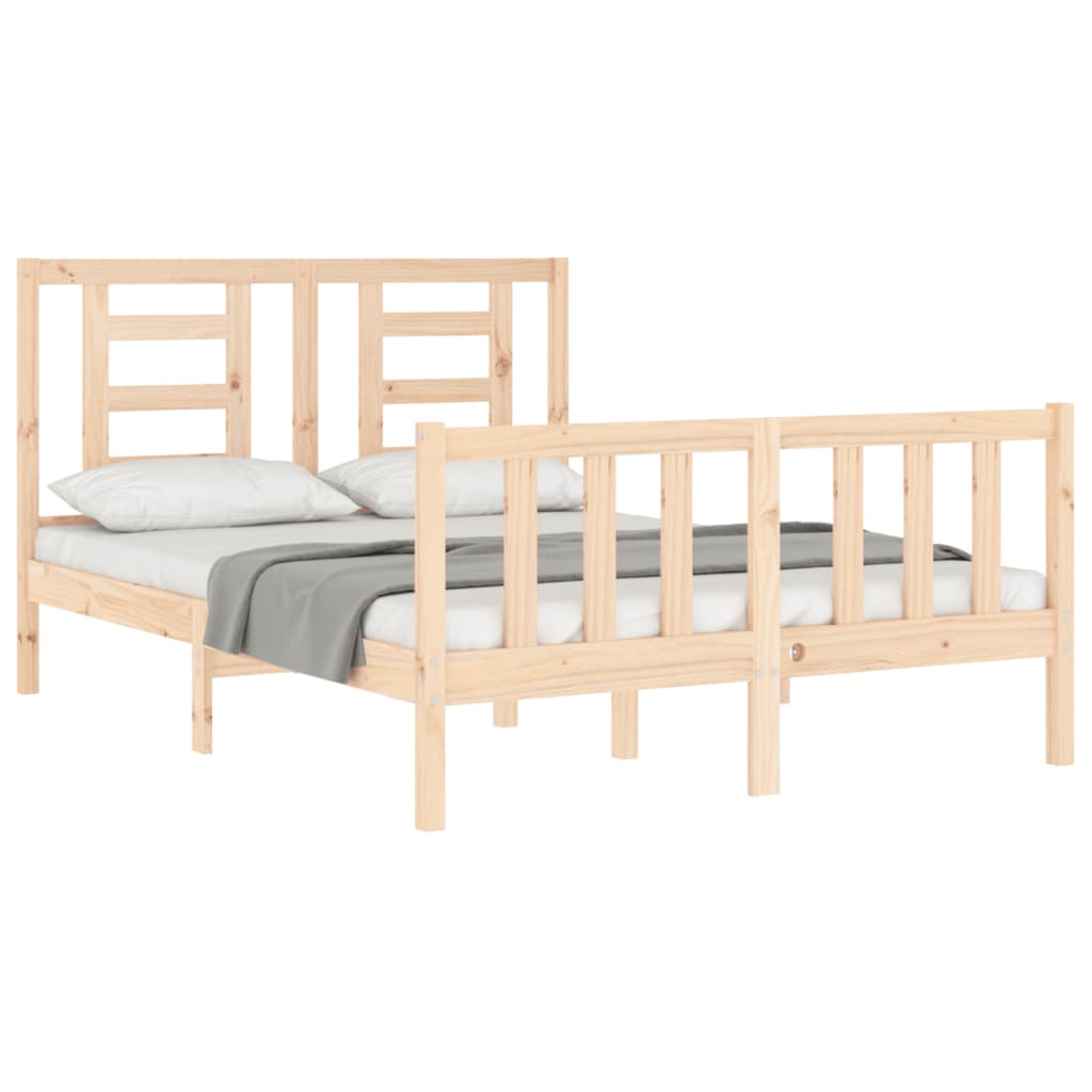 Bed Frame without Mattress 140x200 cm Solid Wood Pine