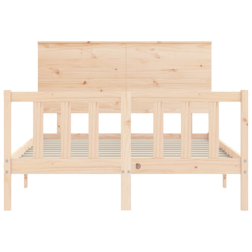 Bed Frame without Mattress 140x200 cm Solid Wood Pine
