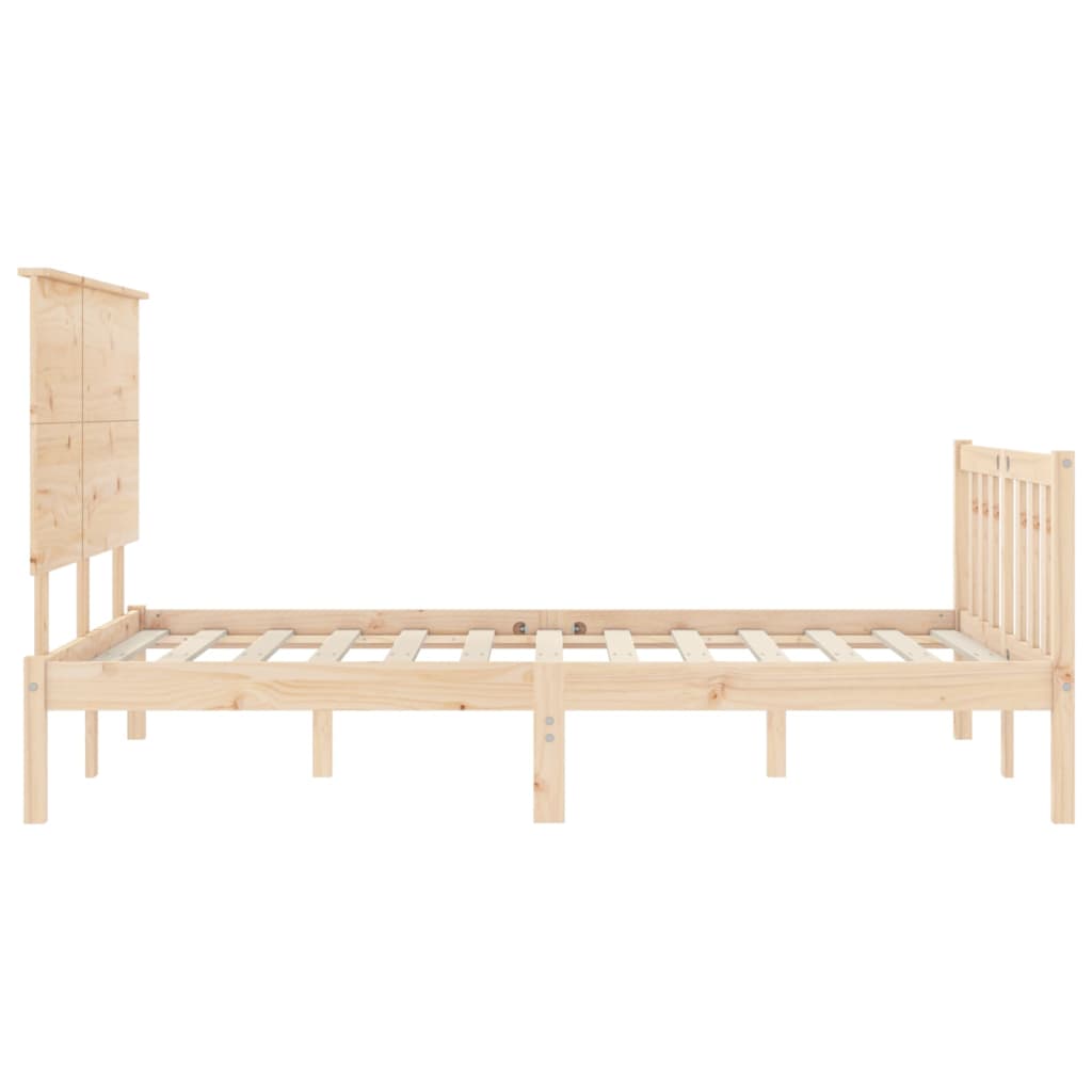 Bed Frame without Mattress 140x200 cm Solid Wood Pine