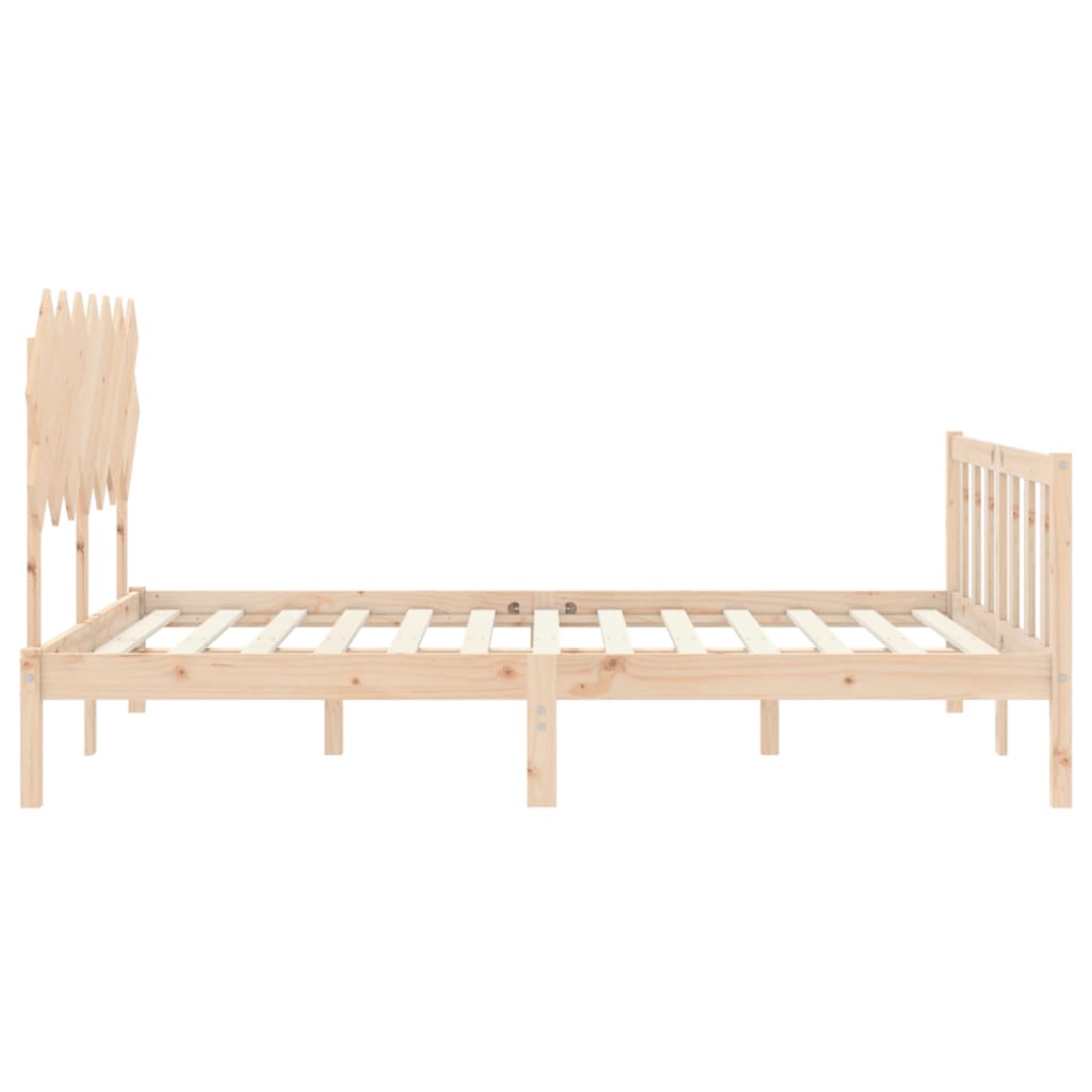 Bed Frame without Mattress 140x200 cm Solid Wood Pine