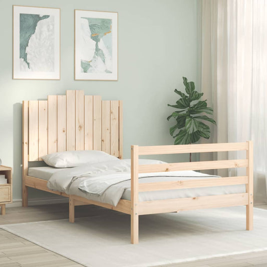 Bed Frame without Mattress 100x200 cm Solid Wood