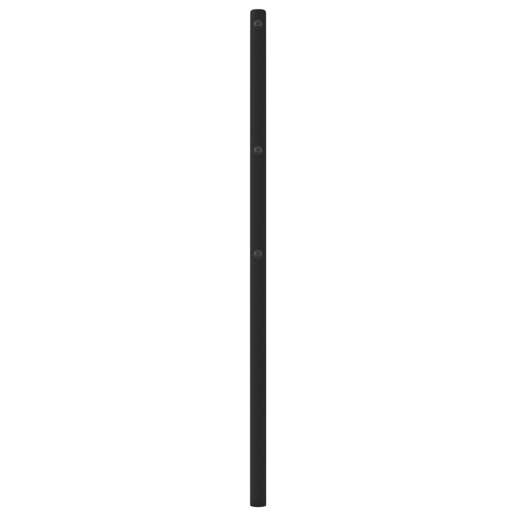 Sleek Black Metal Headboard - 90 cm Modern Bedroom Accent