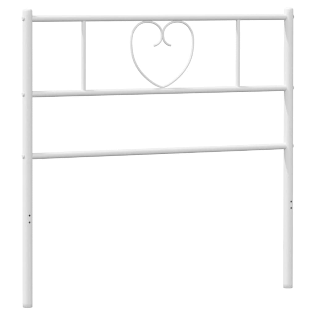 Metal Headboard White 90 cm