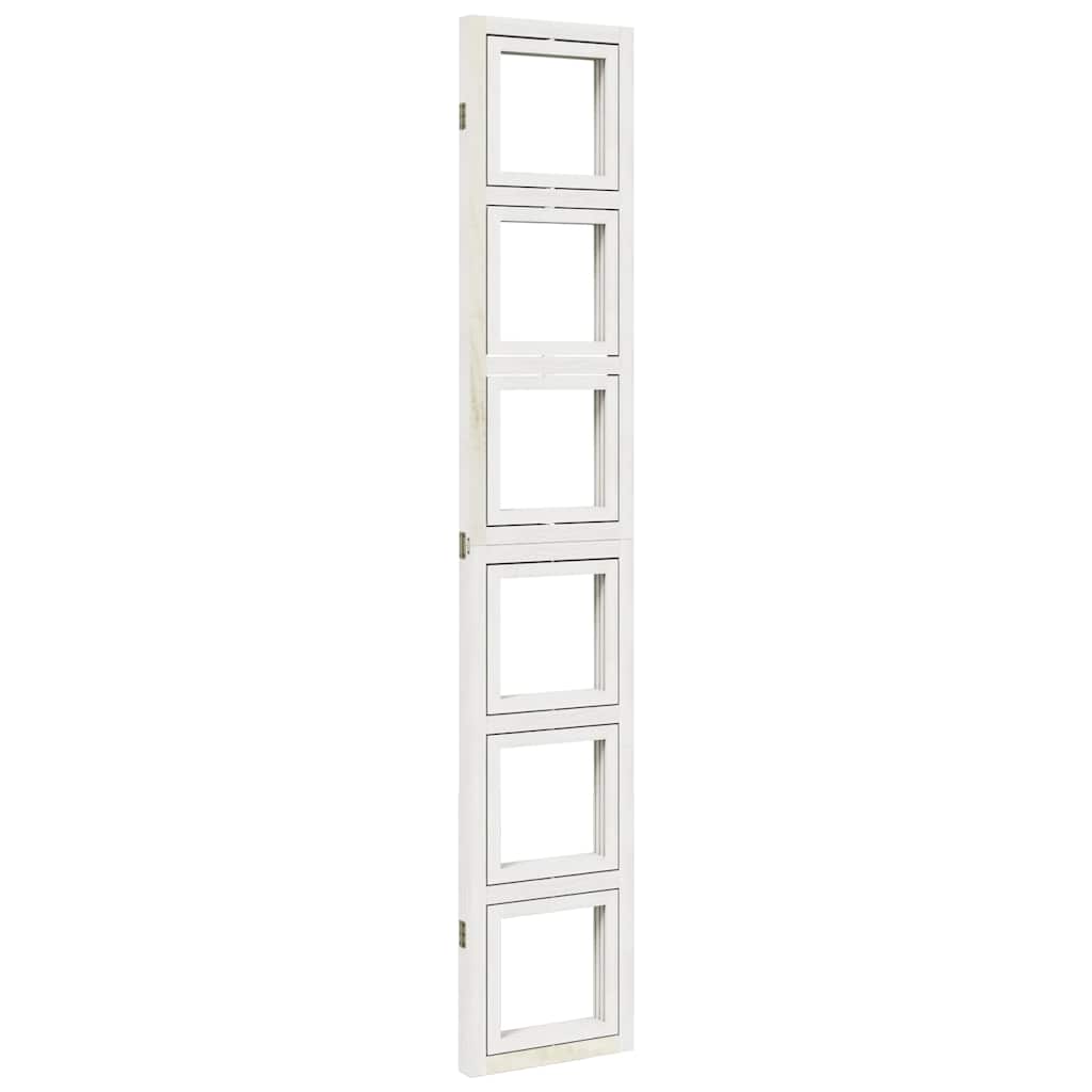 3-Panel White Solid Wood Room Divider | Paulownia Material