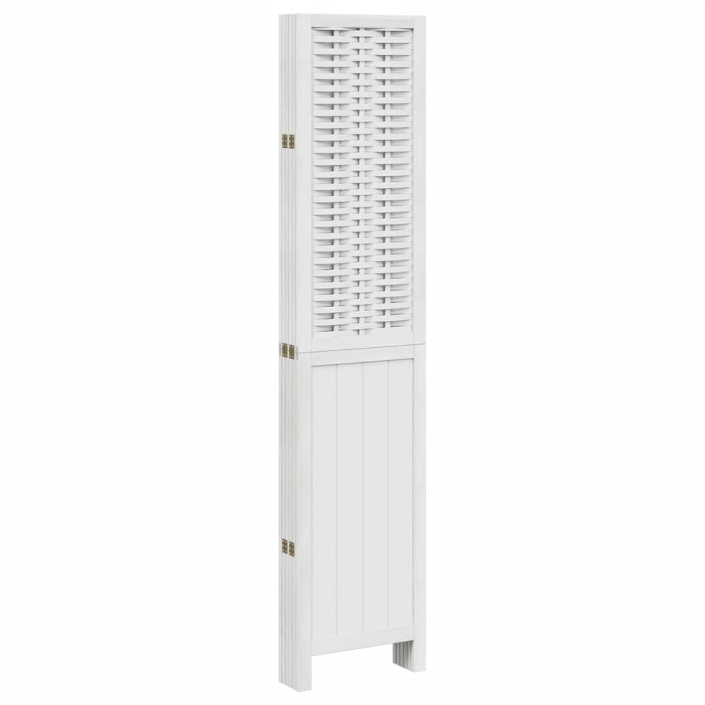 White Solid Wood Paulownia Room Divider – 6 Panels